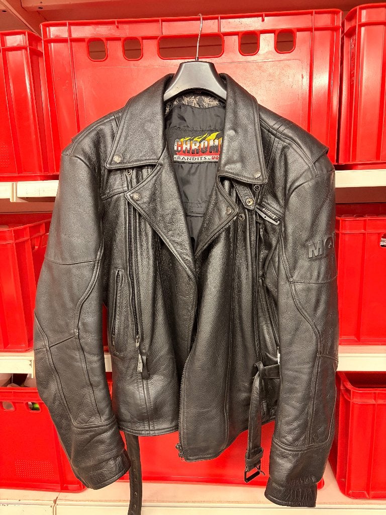 MQP lederen motorjas heren – Maat M54 – Zo goed als nieuw!, Seconde main, Manteau | cuir, Enlèvement, Hommes