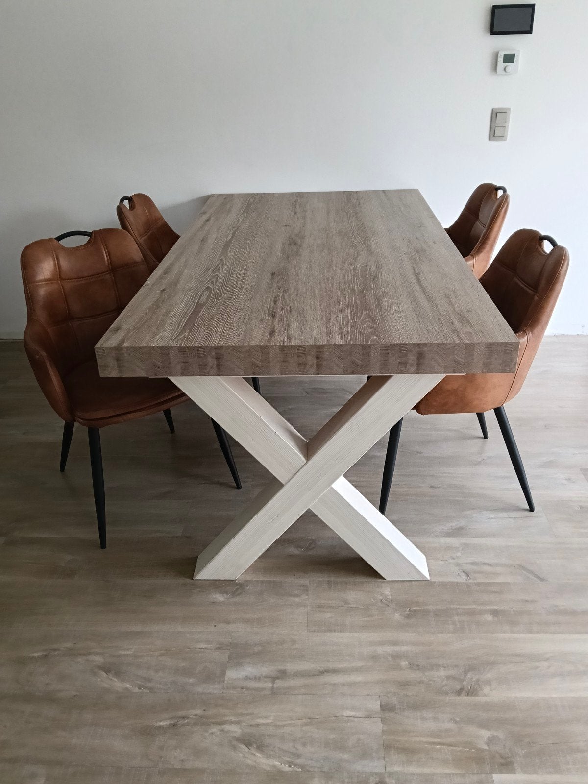 Complete eetkamer York, Ophalen, Zo goed als nieuw, Landelijk, 4 tot 6 stoelen