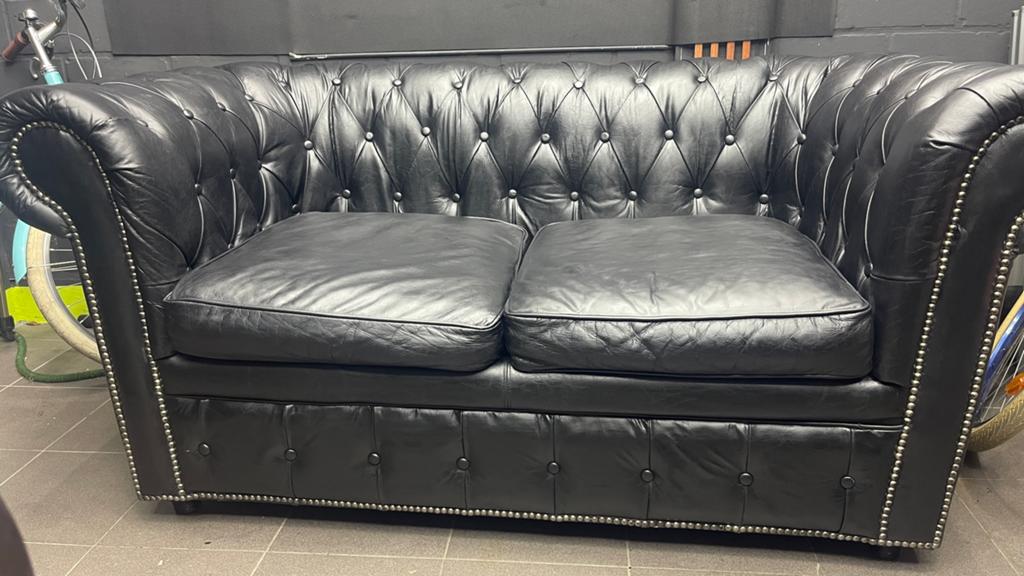 Canapé Chesterfield cuir, Enlèvement, Comme neuf, Cuir