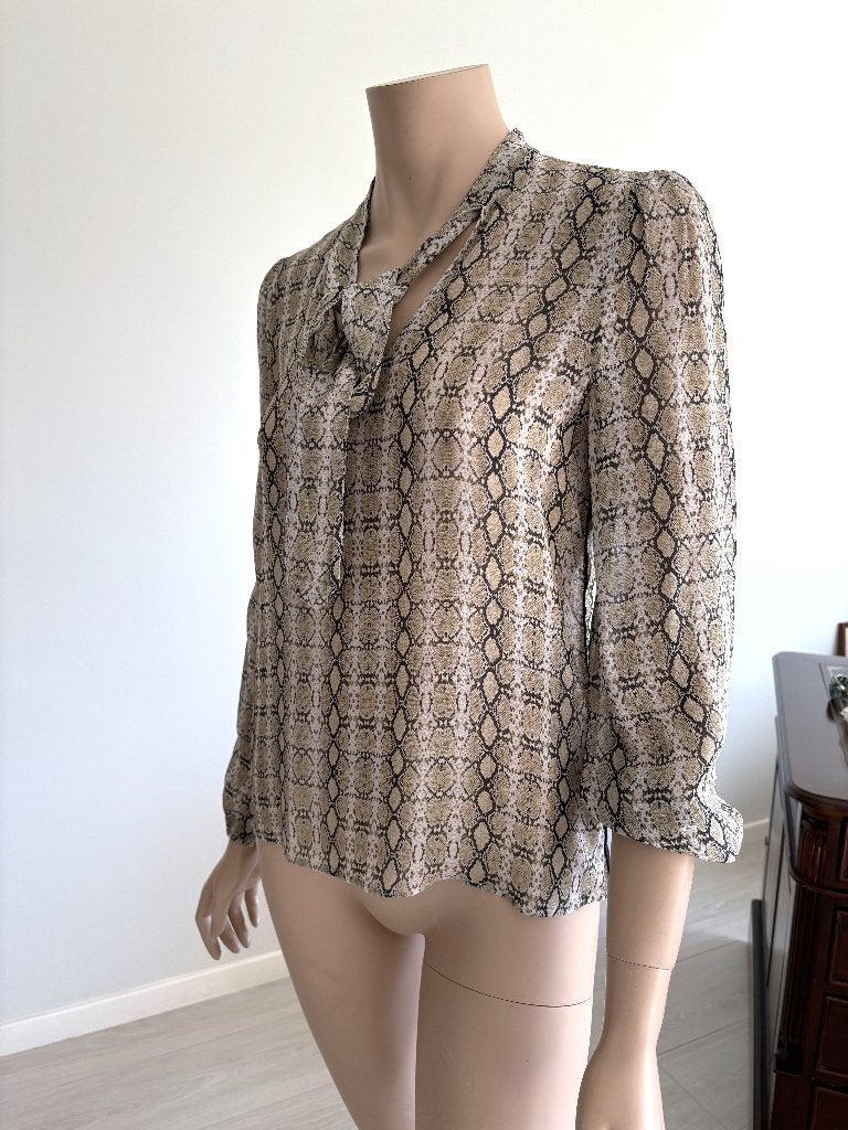 Patrizia Pepe blouse met slangenprint | IT 40 / EU 36, Enlèvement ou Envoi, Comme neuf, Patrizia Pepe, Taille 36 (S)