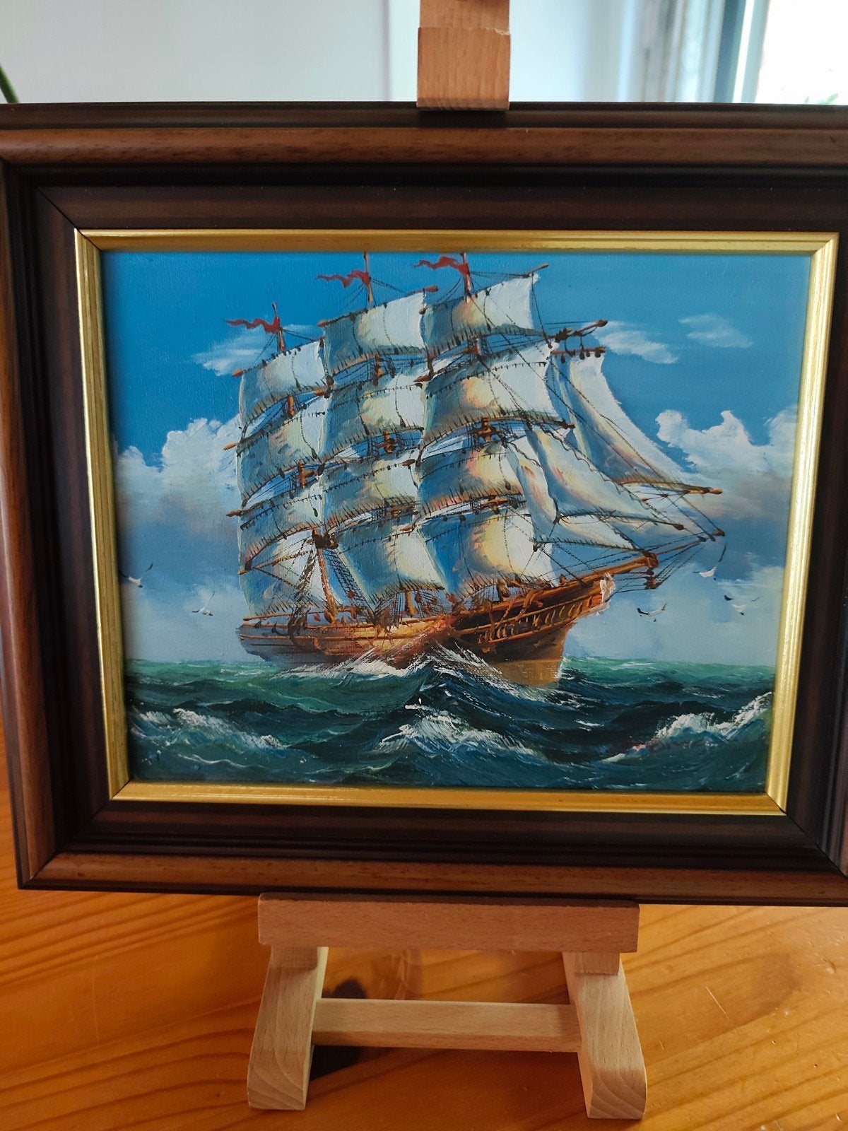mooi schilderij op staander met certificaat, Ophalen