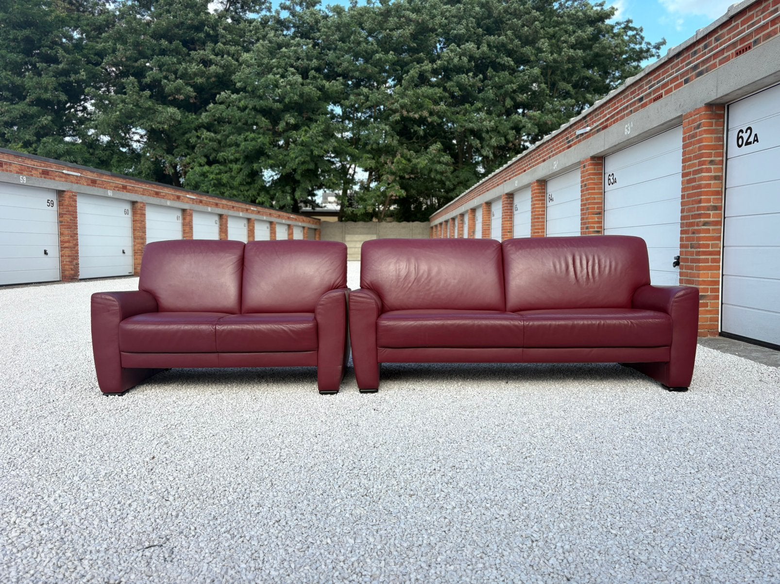 Salon Bankstel 3+2 Cuir Vrai + LIVRAISON, Enlèvement ou Envoi, Comme neuf, Cuir