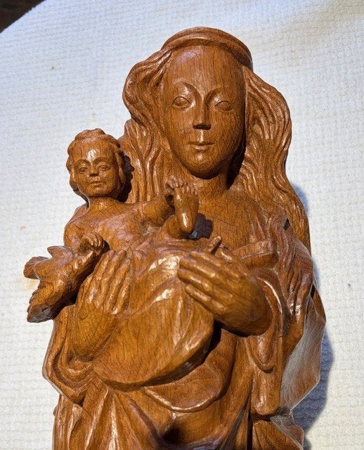 Madonna met Kind, Enlèvement ou Envoi, Bois, Statue, Religion