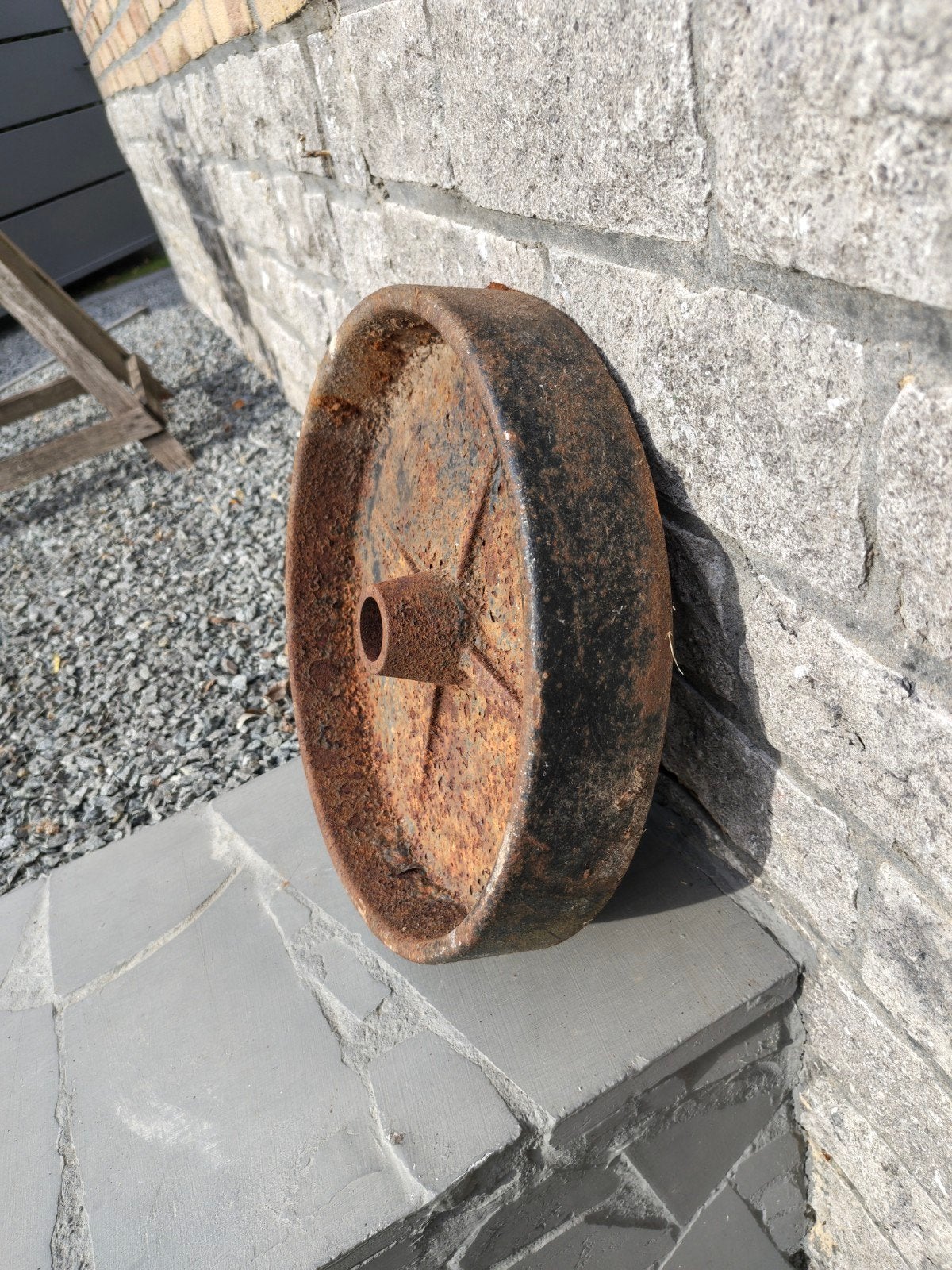 zeer zware ijzeren schijf / gewicht - diameter: 37 cm, Ophalen