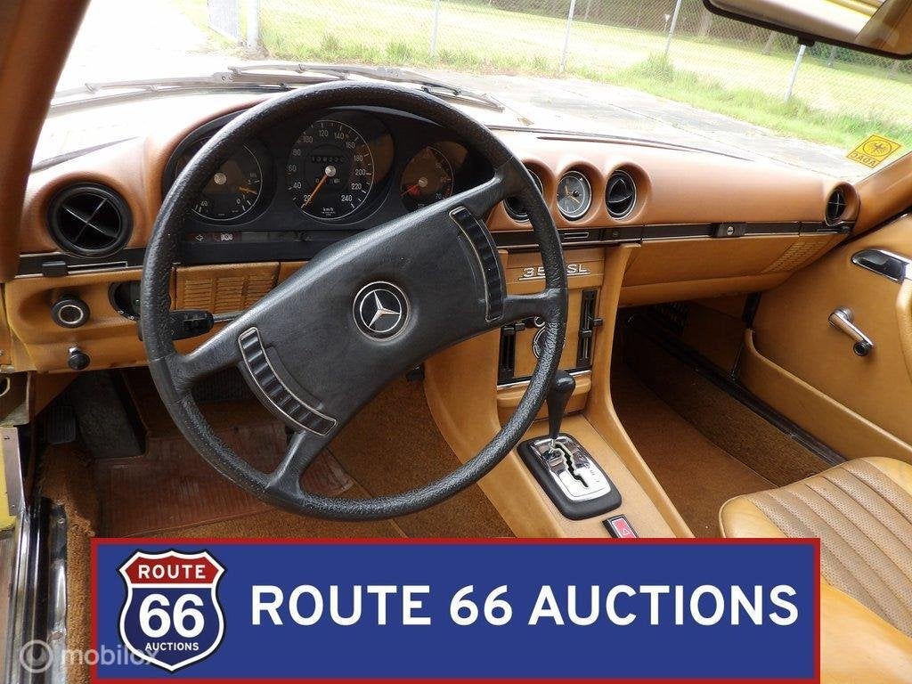 Mercedes-Benz 350 SL | 1972 | Route 66 Auctions, Auto's, Zwart, Mercedes-Benz, Bedrijf, Handgeschakeld