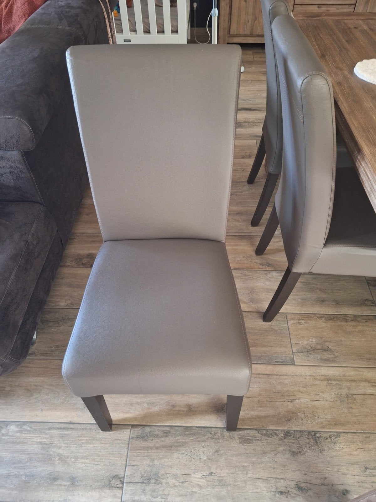 Set stoelen eettafel (6 stuks), Ophalen, Overige materialen, Gebruikt, Bruin