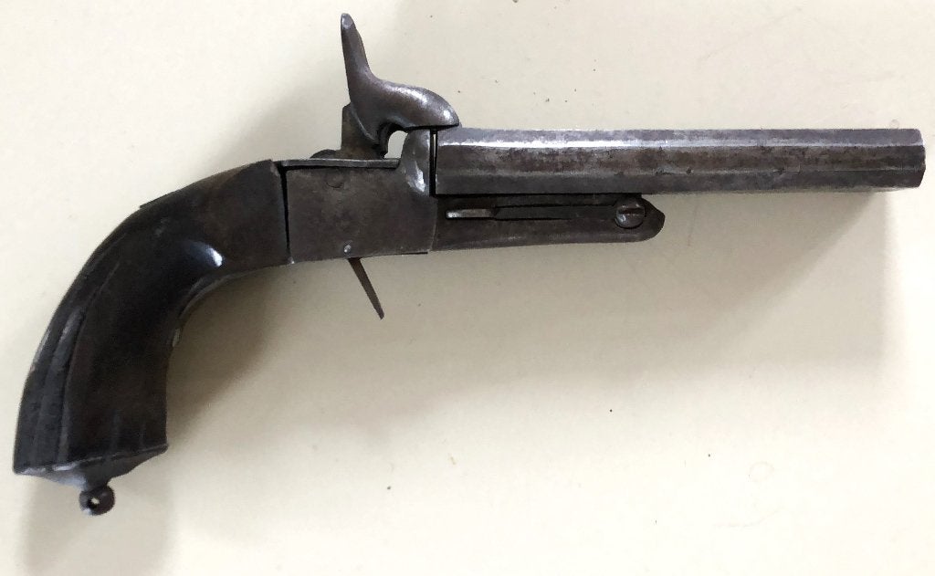 Pistolet à stylo à double canon Antique, Enlèvement ou Envoi, Utilisé