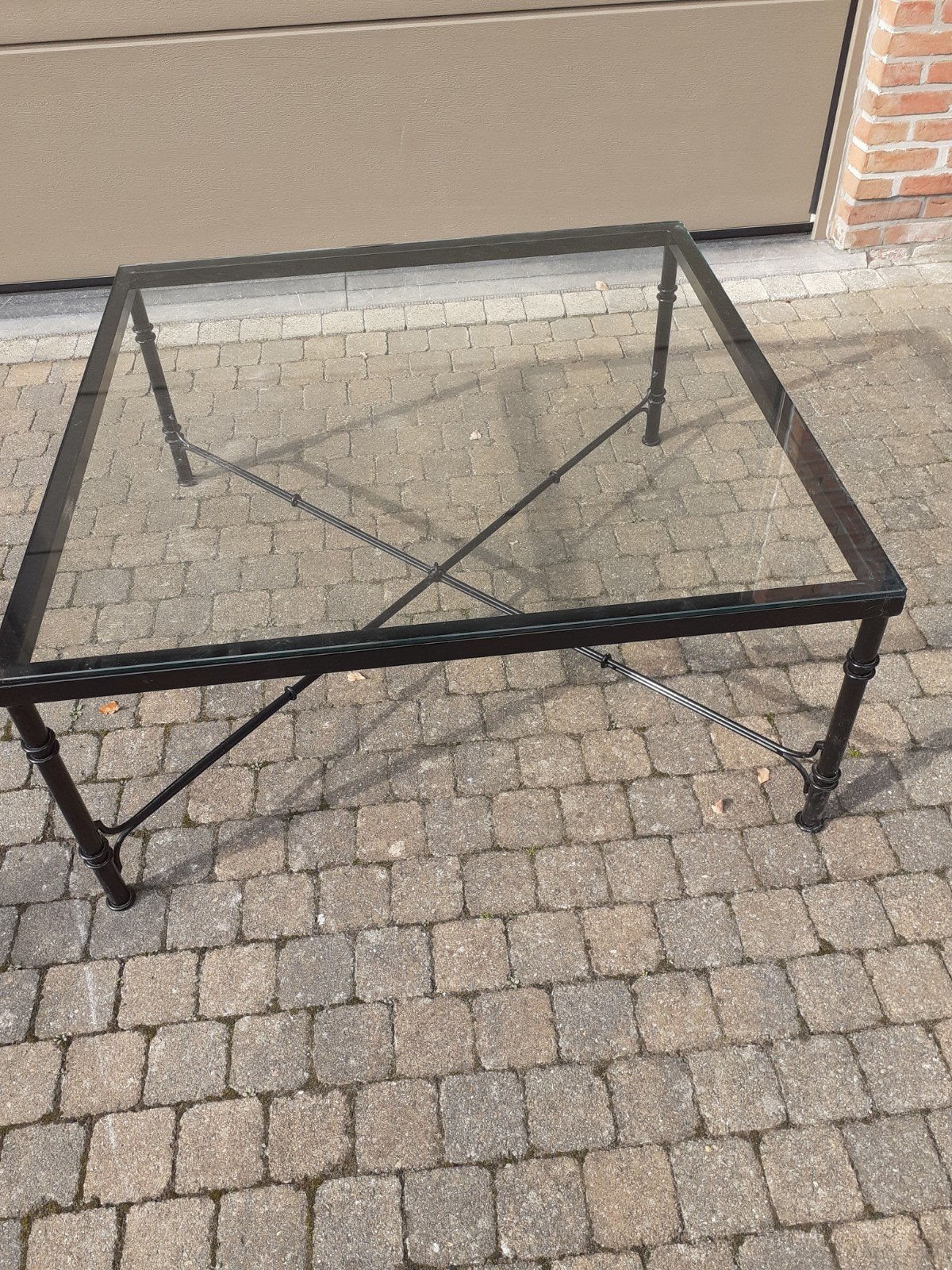 salontafel, Enlèvement, Comme neuf, Carré, Verre