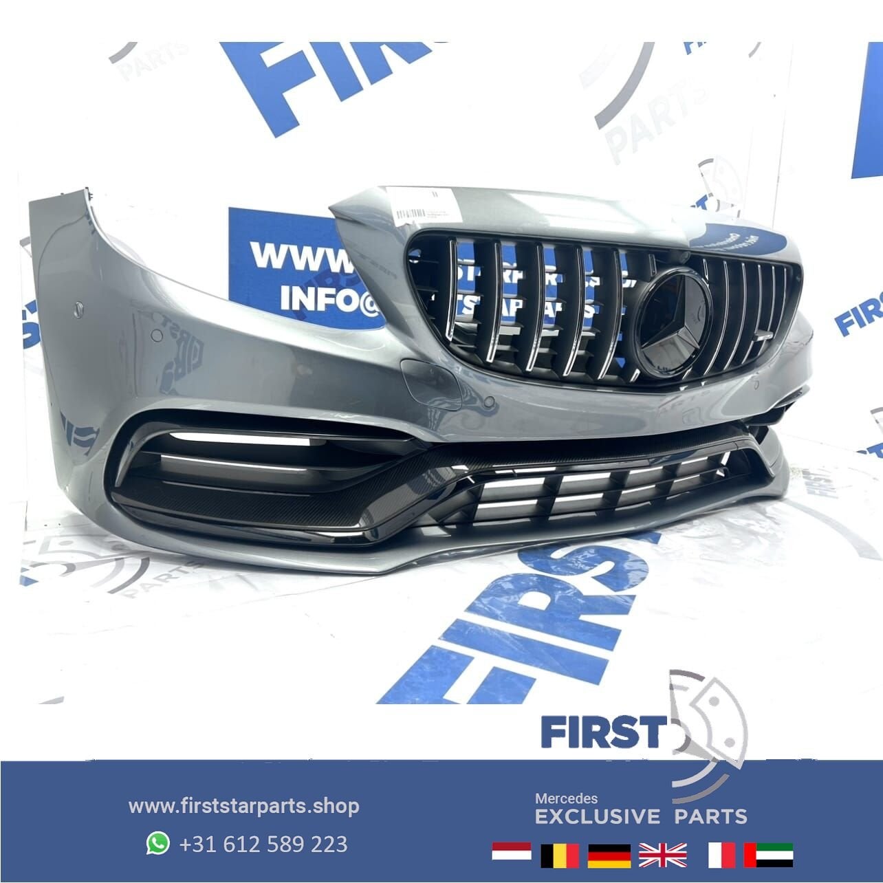 C205 C63s CARBON BUMPER AMG FACELIFT A2058804701 VOORBUMPER, Utilisé, -, Avant, -