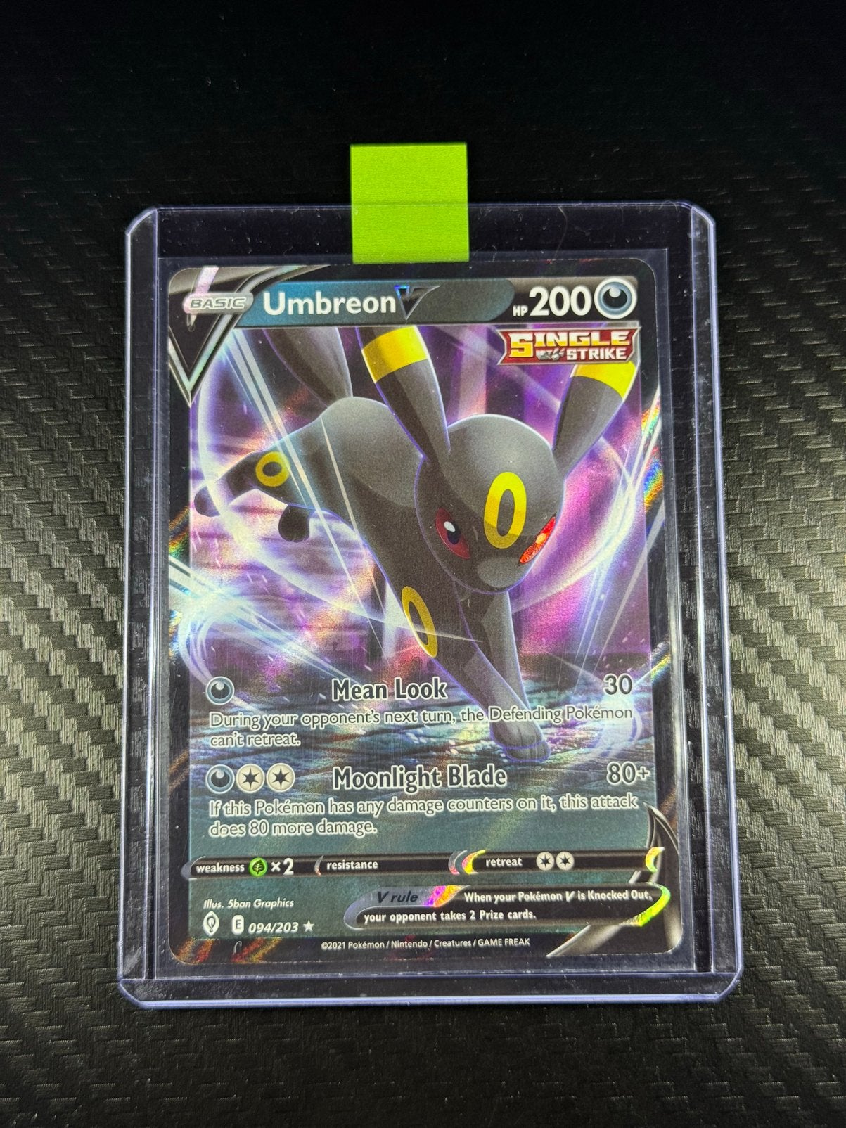 Umbreon V | Holo | Ultra Rare | 2021 | #094/203, Verzenden, Gebruikt, Losse kaart