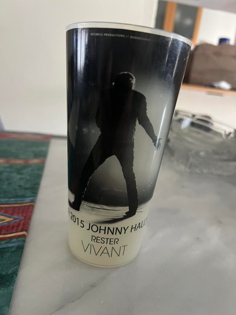Concertbeker” Tour 2015 JOHNNY HALLYDAY STAY ALIVE, Verzamelen, Ophalen of Verzenden, Zo goed als nieuw