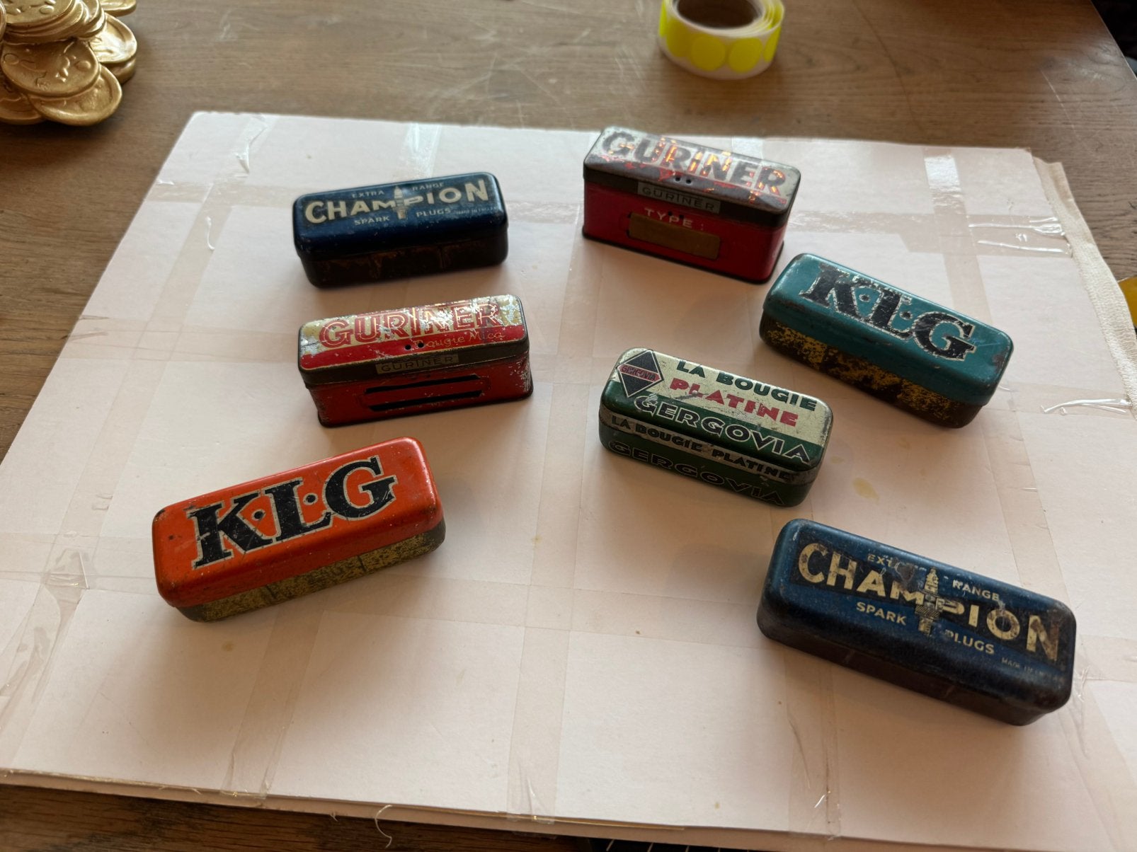 Set Bougie reclame doosjes KLG - Champion, Gebruikt, ., ., .