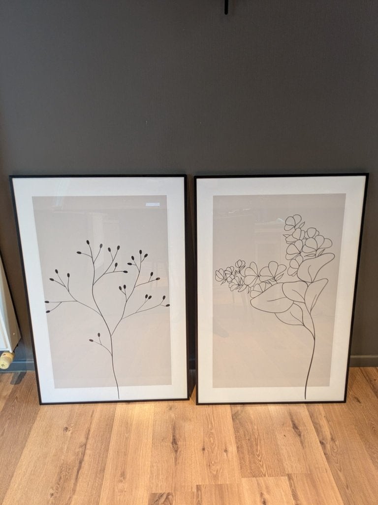 Set schilderij ike lomviken frame, Antiek en Kunst, Ophalen