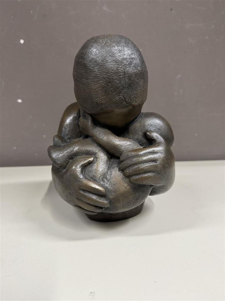 Brons beeld - Theresa Gilder moeder en kind - gesigneerd, Antiek en Kunst, Ophalen of Verzenden, Brons, Beeld