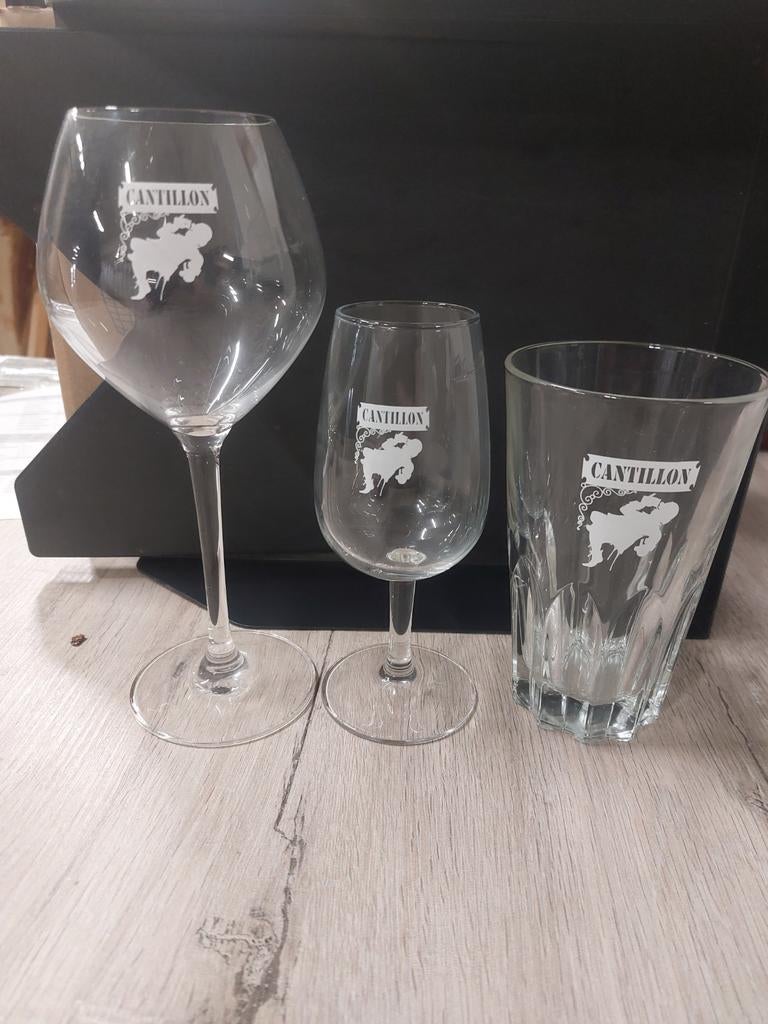 3 verschillende glazen Cantillon, Ophalen of Verzenden