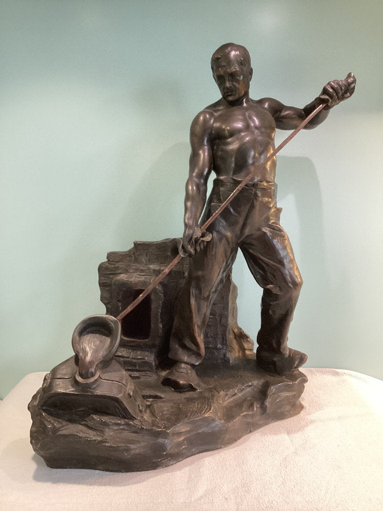 Statue en terre cuite signée Hannig. 061/AGE., Antiquités & Art, Enlèvement