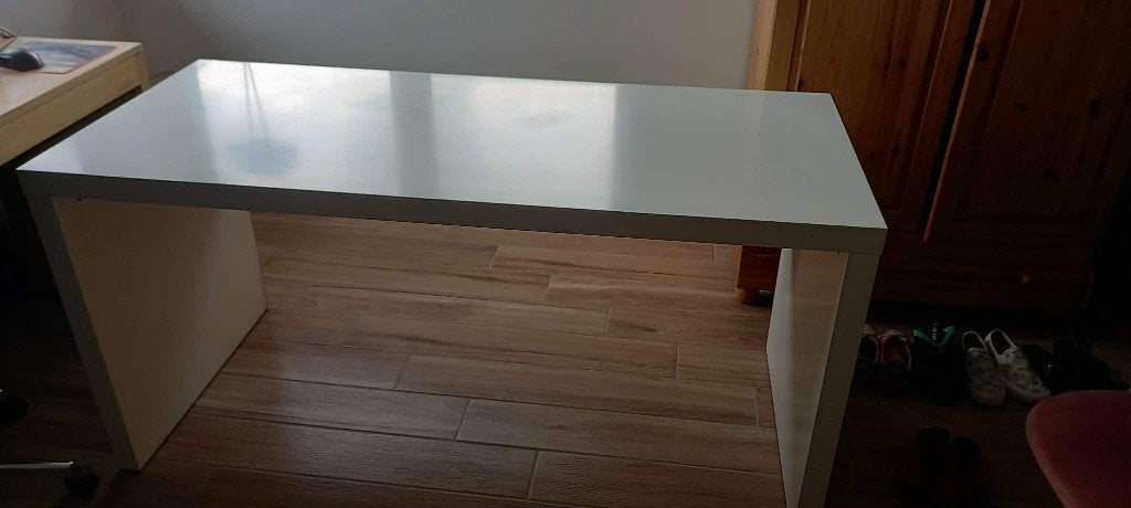 Bureau Blanc, Bureau d'ordinateur, 150 cm, 65 cm, Comme neuf
