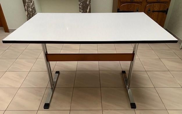 Vintage keukentafel, Huis en Inrichting, Tafels | Eettafels, Ophalen, Overige materialen, Gebruikt, 100 tot 150 cm