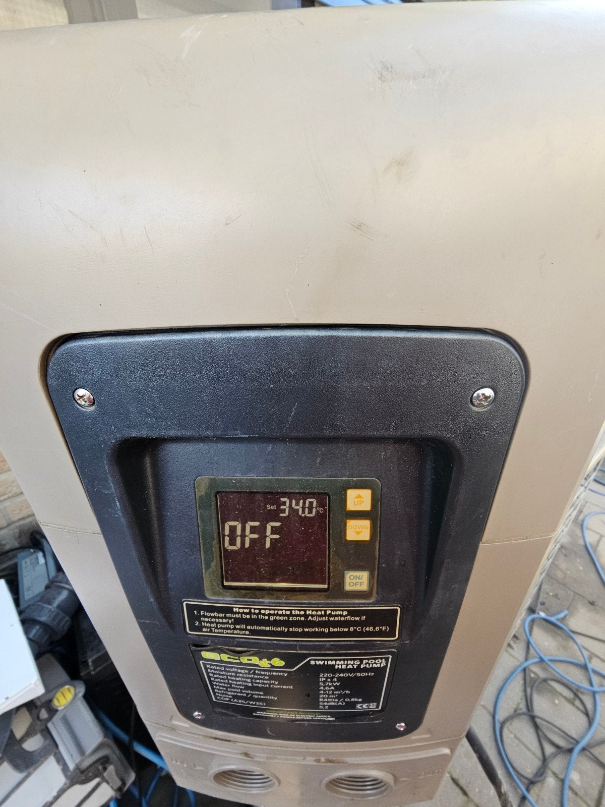 Zwembad warmtepomp 6kw met zandfilterpomp., Ophalen