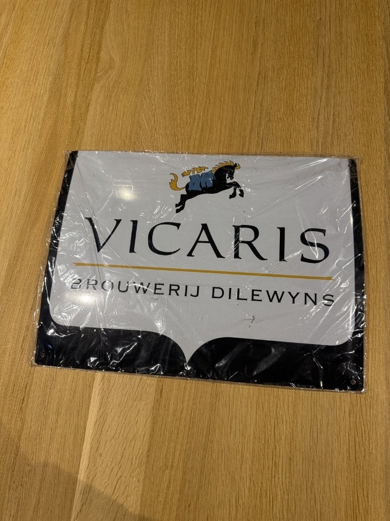 Vicaris reclamebord Brouwerij Dilewyns - nieuw, Verzamelen, Ophalen, Nieuw