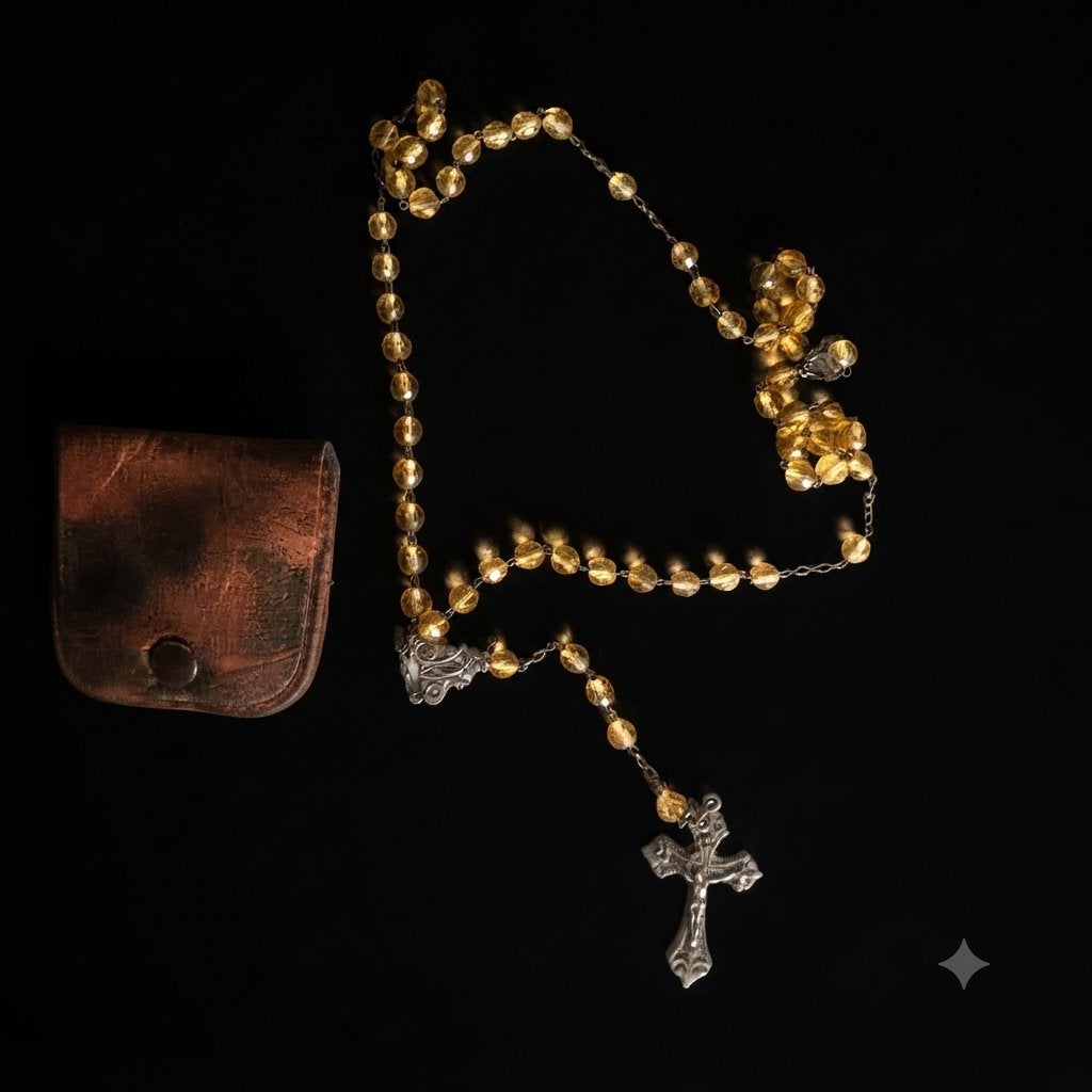 Chapelet  Ancien en Verre Facetté, Enlèvement