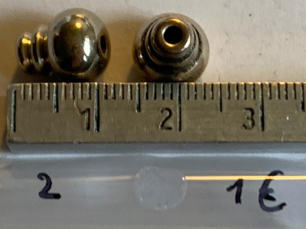 2 metalen kralen, Enlèvement ou Envoi, Neuf, Perle