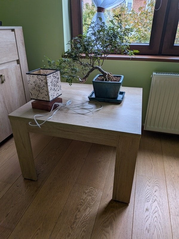 maison - petite table basse en chêne sonoma, Enlèvement, Utilisé, Chêne