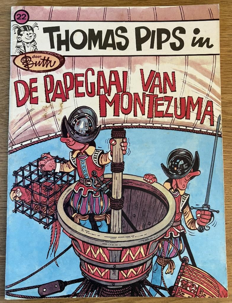 Thomas Pips - De papegaai van Montezuma -22-1e(1973) Strip, Boeken, Stripverhalen, Gelezen, Eén stripboek, Ophalen of Verzenden