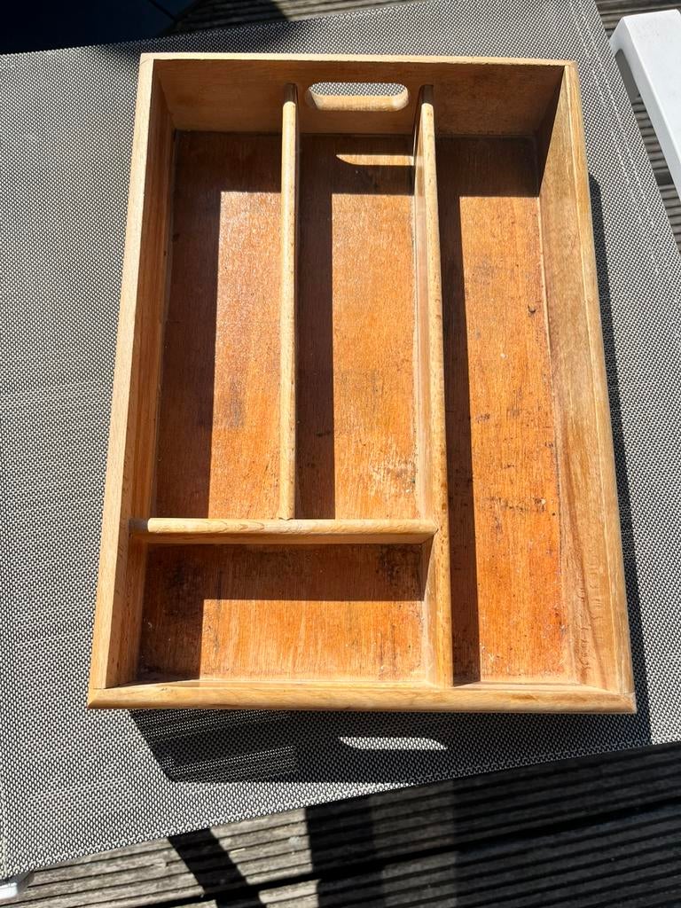Plateaux à couverts anciens en bois par pièce, Antiquités & Art, Enlèvement ou Envoi