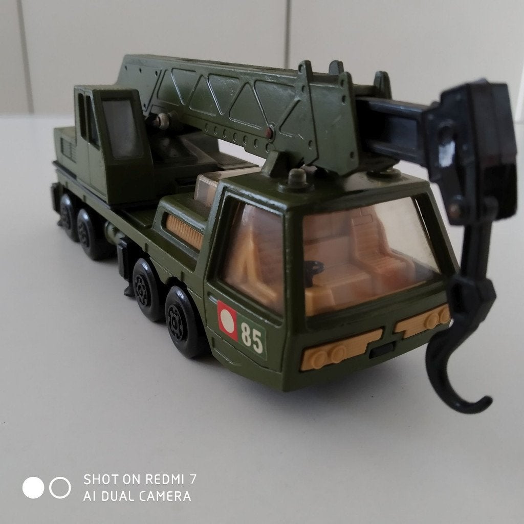 Matchbox Super Kings K12 / K113 Hercules Mobile Crane 1974., Enlèvement ou Envoi, Utilisé, Bus ou Camion