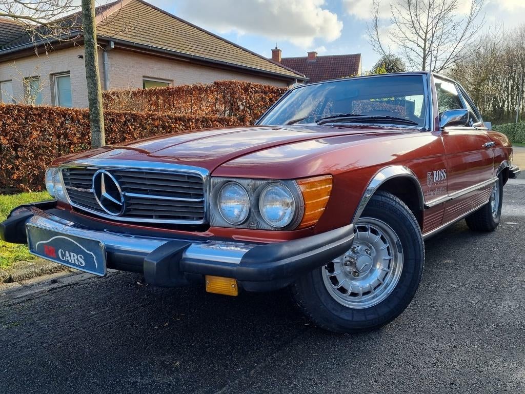 Mercedes 450 SL/1974/66886km/4.5L V8/Cabrio Hardtop, Auto's, Automaat, 4 zetels, Achterwielaandrijving, Lederen bekleding