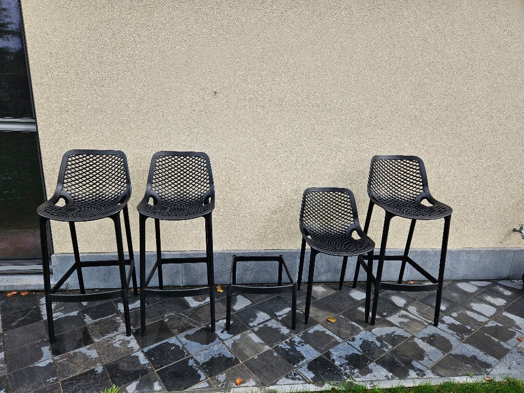 buiten Barkruk Air Zwart van Siesta, Ophalen, Kunststof, Gebruikt, 60 tot 90 cm