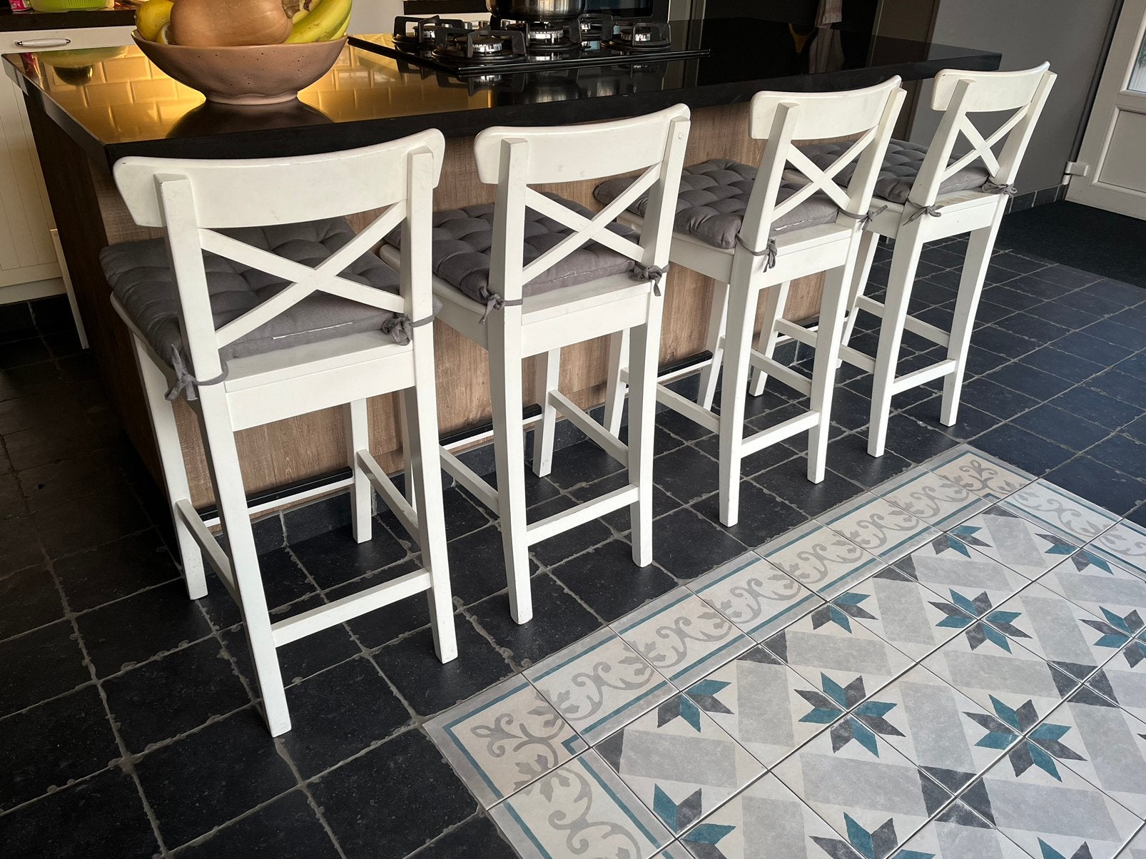 4 barkrukken wit Ikea, Maison & Meubles, Enlèvement, Comme neuf