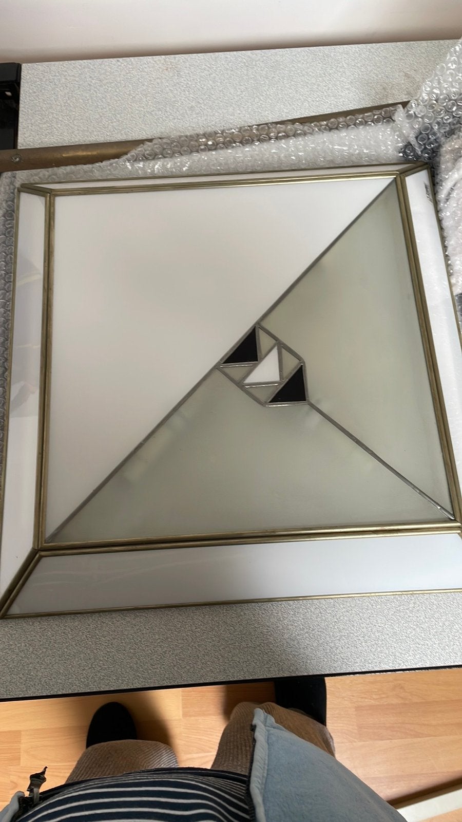 Plafonnier Haller Tiffany vitrage au plomb, Enlèvement, Utilisé, E14 (petit), Autres marques