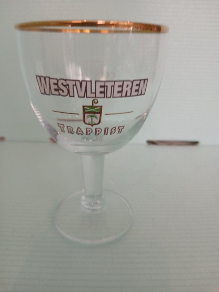 Klein glas op steel (15 cl) TRAPPIST WESTVLETEREN, Ophalen of Verzenden, Zo goed als nieuw, Glas of Glazen, Overige merken