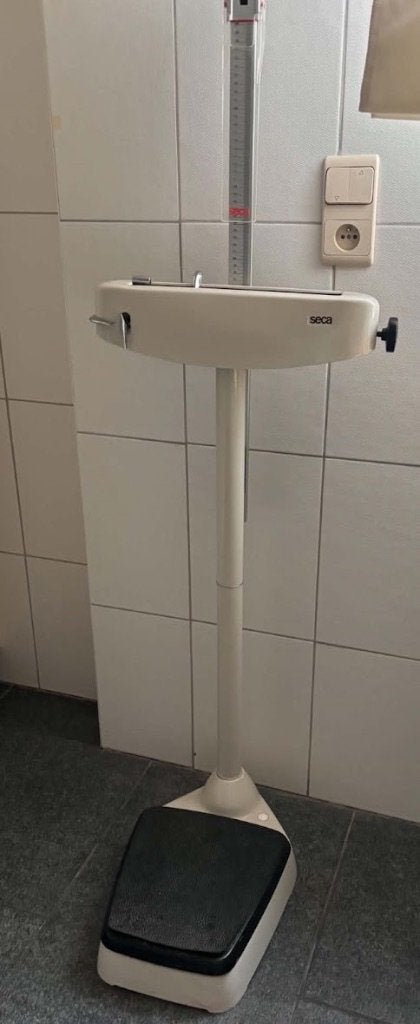 Professionele Seca 700 kolomweegschaal + lengtemeter, 100 kg ou plus, Analogique, Enlèvement, 1 à 500 grammes