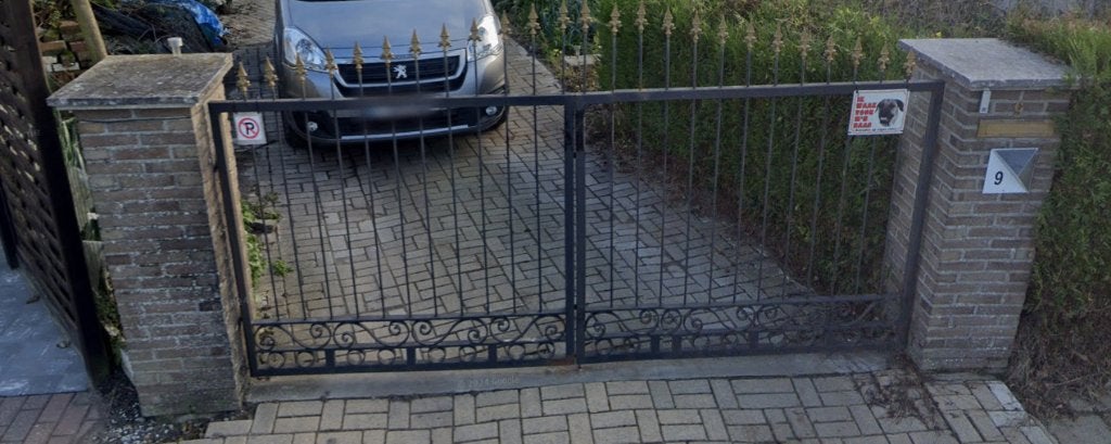 Smeedijzeren poort 3m, Tuin en Terras, Ophalen, Zo goed als nieuw, IJzer