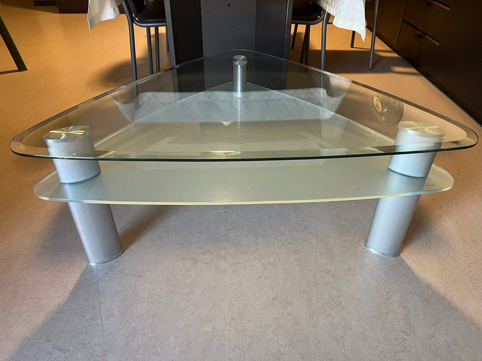 Glazen salontafel, Huis en Inrichting, Tafels | Salontafels, Ophalen, 100 tot 150 cm, 50 tot 100 cm, Glas
