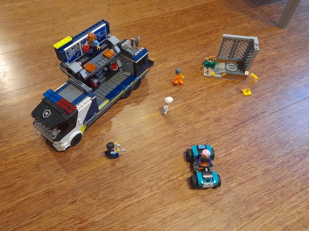 Politiewagen/lab, Enlèvement, Utilisé, Ensemble complet, Lego