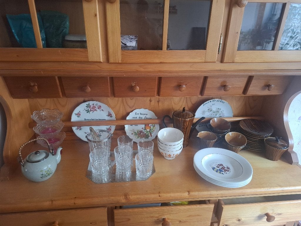 Titre : Grand lot vaisselle vintage & déco, Vintage, Verre, Enlèvement, Utilisé