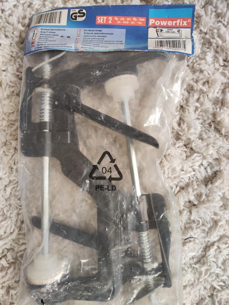 Set de 2 Serre-joints rapide powerfix Neuf, Enlèvement