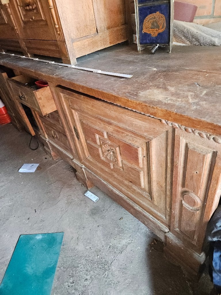 kasten, Avec tablette(s), Utilisé, Chêne, Antiel