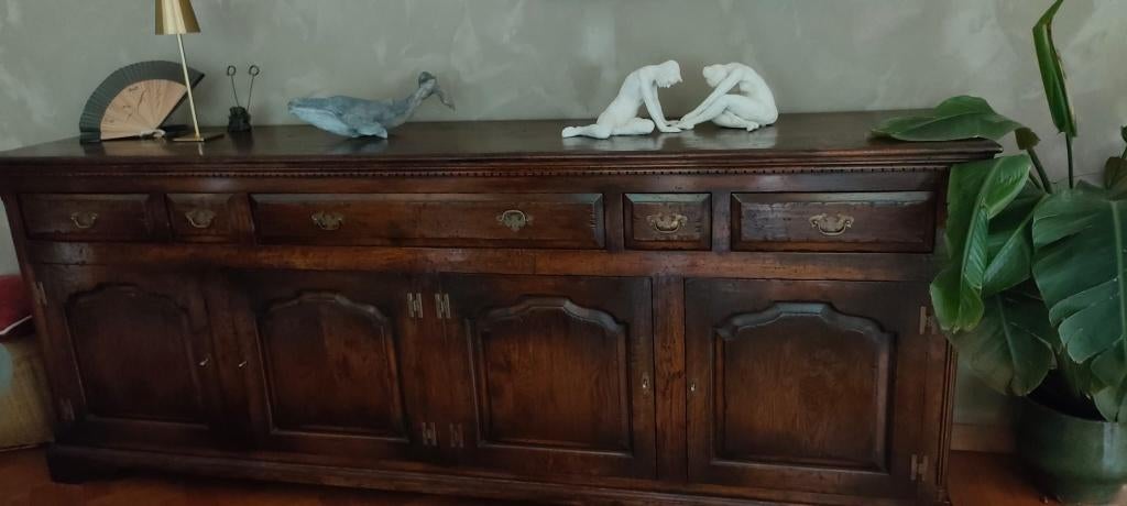 Dressoirkast in donkere eik, Antiek en Kunst, Ophalen