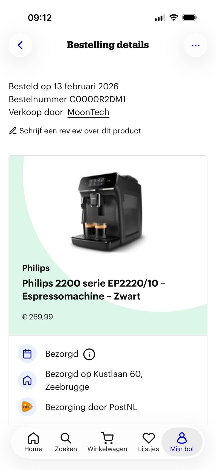 Philips 2200 serie, Ophalen, Zo goed als nieuw