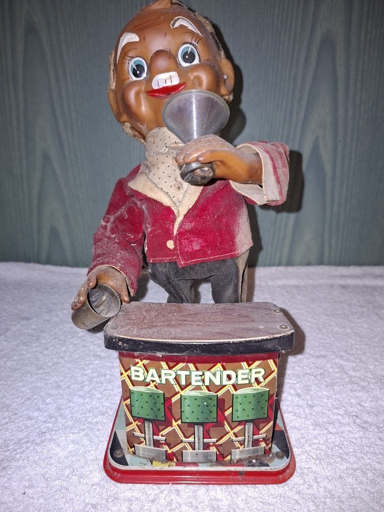 oude blikken Bartender, begin 1900, Antiek en Kunst, Ophalen of Verzenden