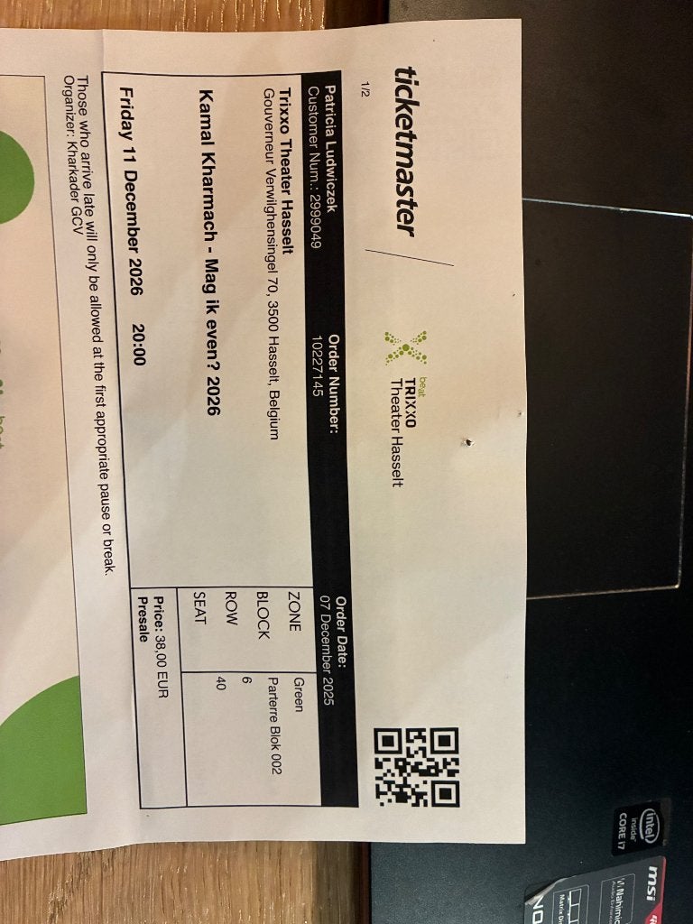 Tickets, Tickets & Billets, Deux personnes