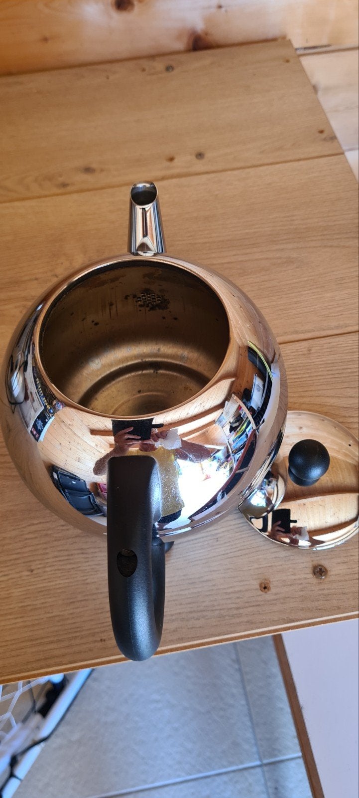 theepot, Ophalen, Kan, Zo goed als nieuw, Metaal