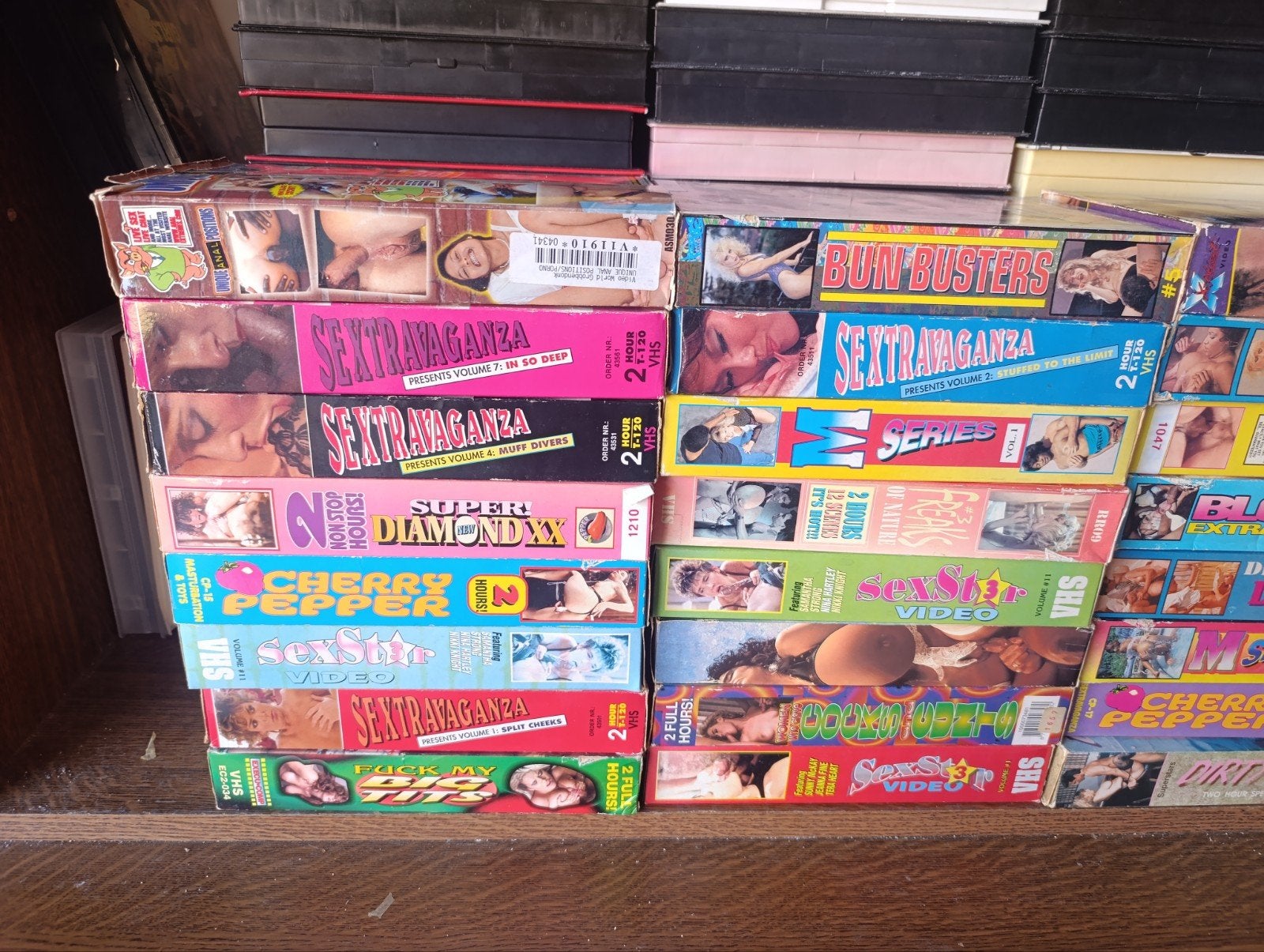 Groot lot VHS ex rental adult XXX, Ophalen of Verzenden, VHS