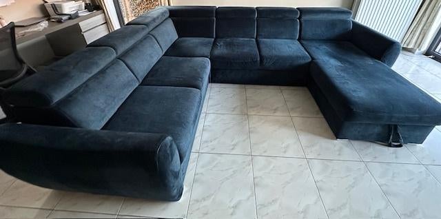 Canapé d'angle en tissu en U avec rangement, Enlèvement, Comme neuf, Tissus