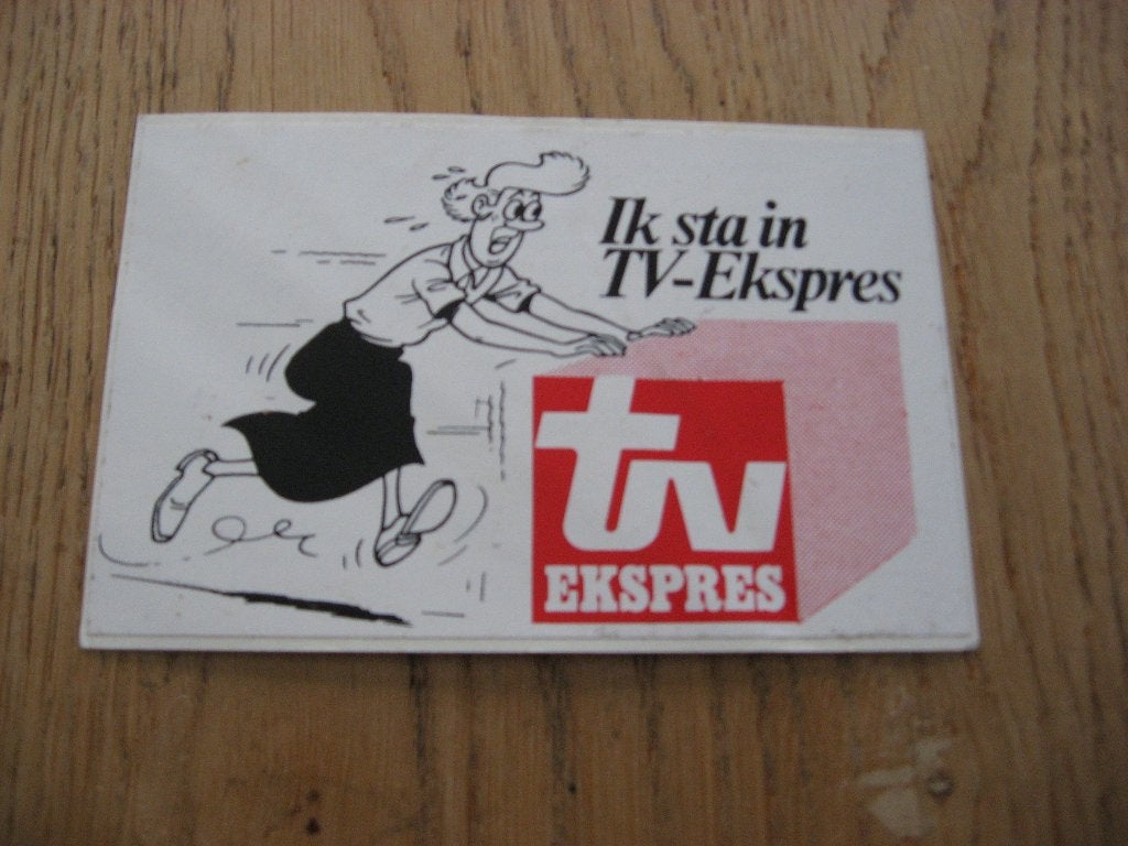Sticker Tante Sidonia Ik sta in TV-Ekspres Suske en Wiske, Verzamelen, Ophalen of Verzenden, Suske en Wiske, Nieuw, Plaatje, Poster of Sticker